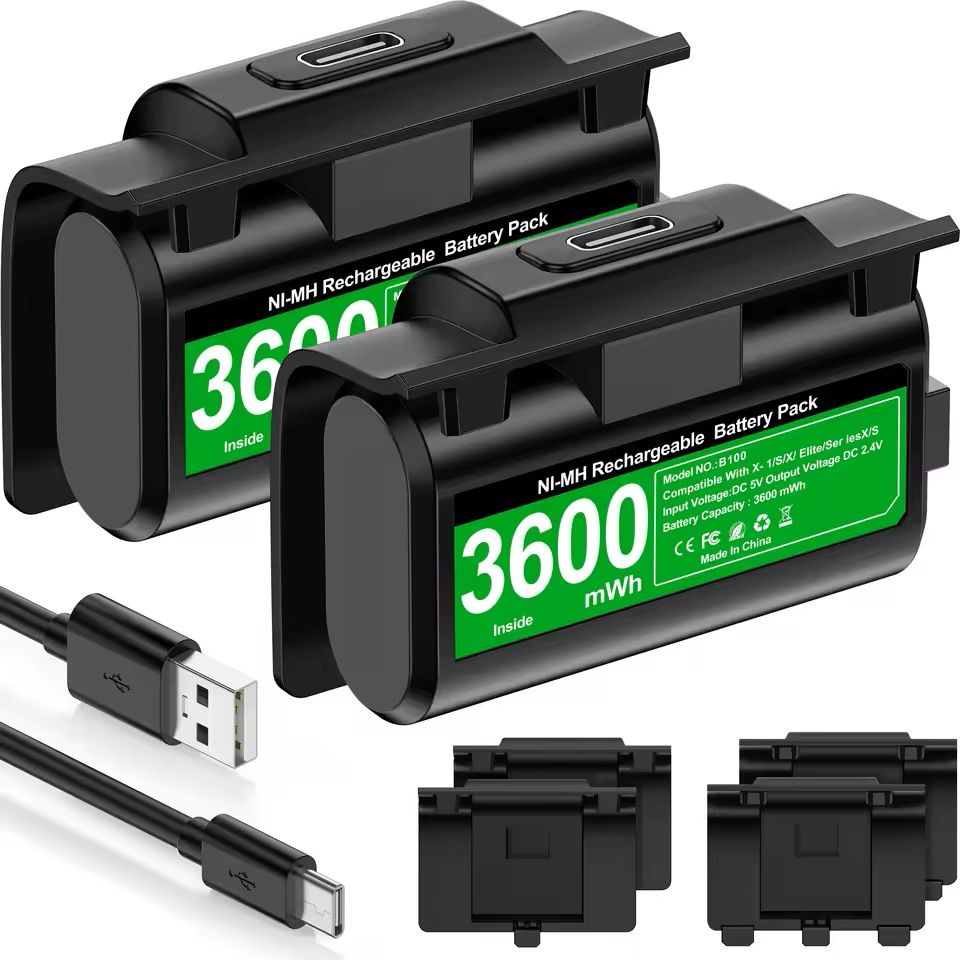 Rechargeable 2Pack Battery Set With Charging Cable For Xbox Series XS And Xbox One 1