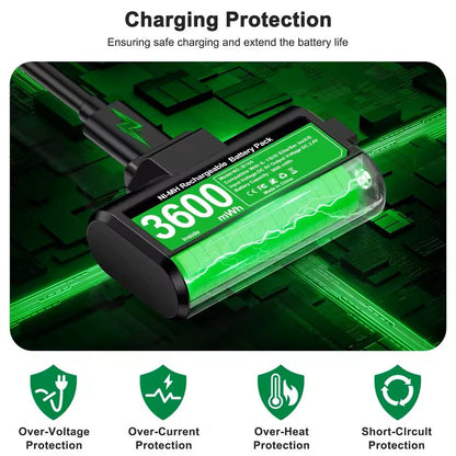 Rechargeable 2Pack Battery Set With Charging Cable For Xbox Series XS And Xbox One 2