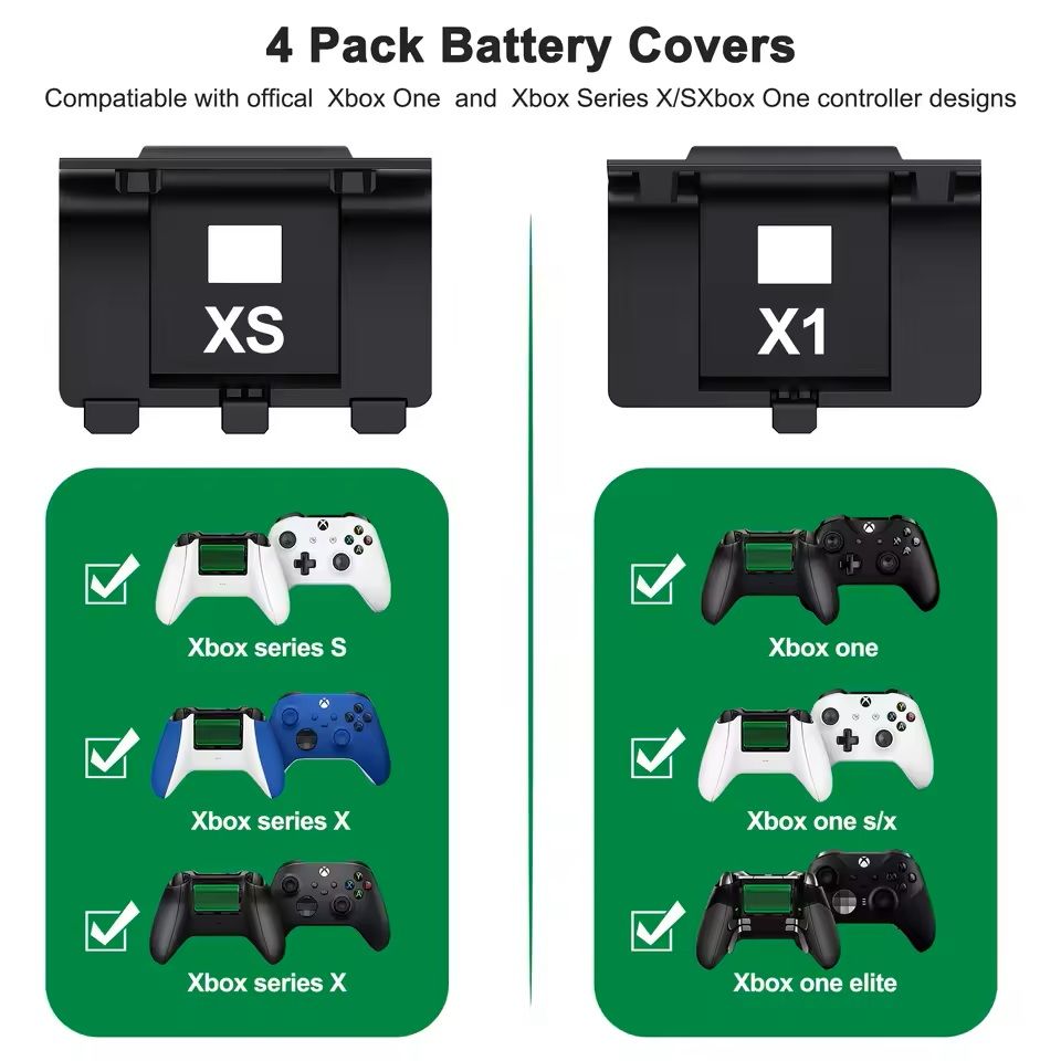 Rechargeable 2Pack Battery Set With Charging Cable For Xbox Series XS And Xbox One 5