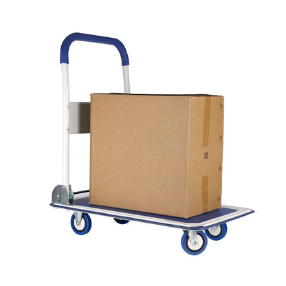 HeavyDuty Folding Hand Truck Dolly Cart With 330lbs Capacity  Compact Luggage Cart  Moving Trolley  4