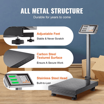 Digital Computing Floor Platform Scale ACDC Powered Shipping  Postal Scale 5