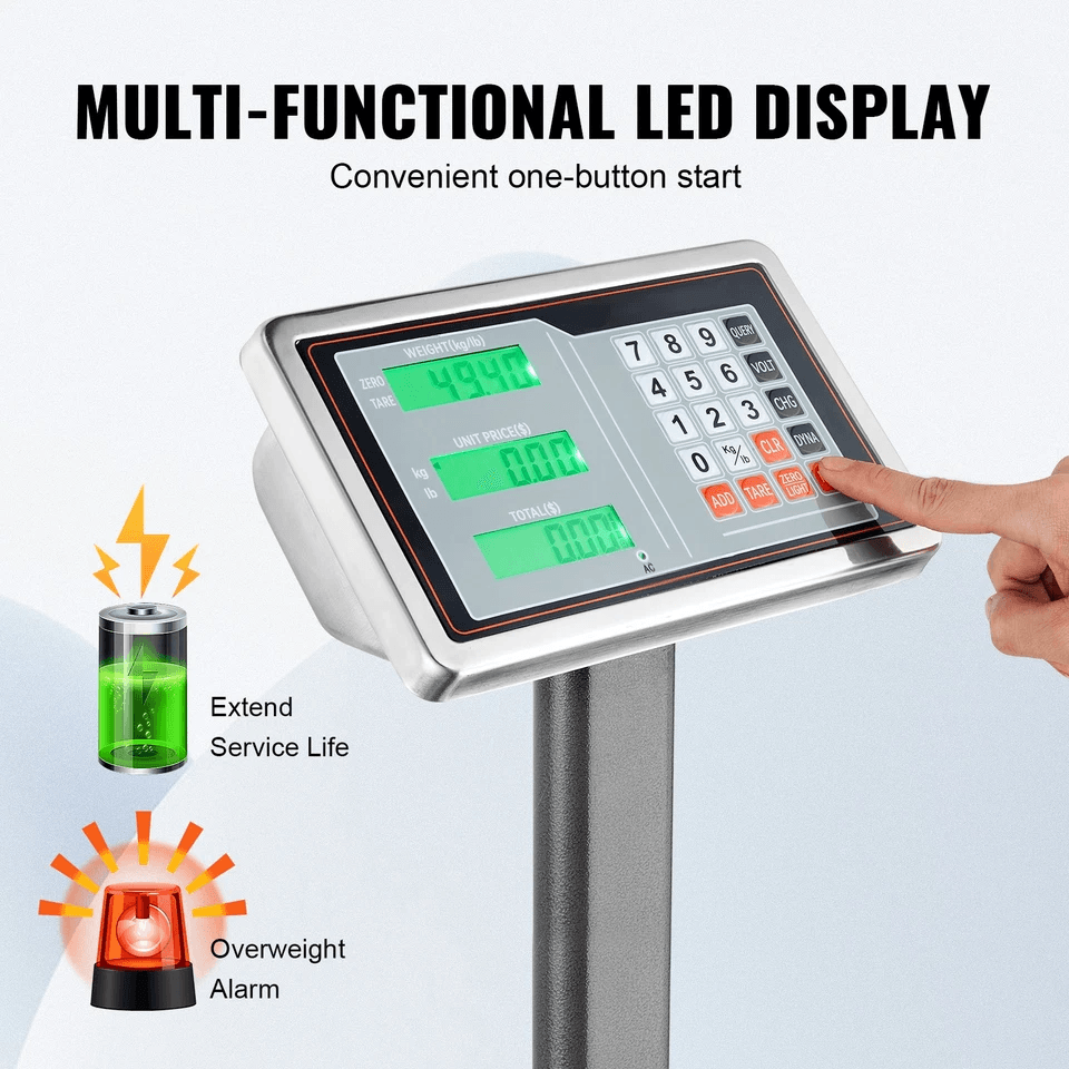 Digital Computing Floor Platform Scale ACDC Powered Shipping  Postal Scale 3