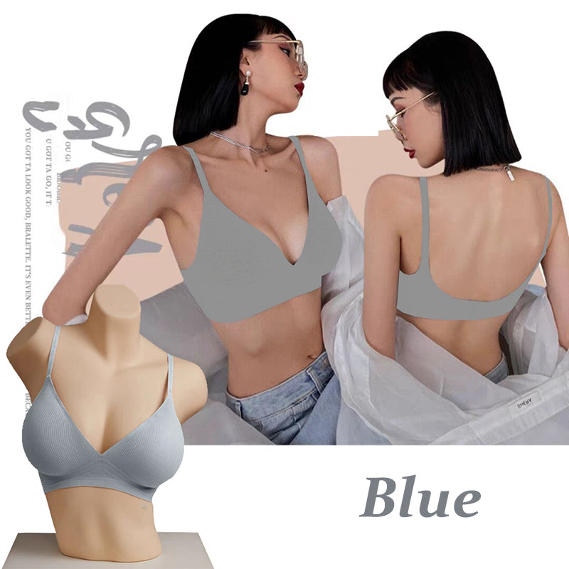 Women Sexy Seamless Bras Deep V Neck Bralette Sexy Lingerie Letter Strap Tops Push Up Underwear Wir 8