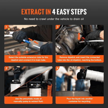 Dual Mode Fluid Extractor Pneumatic  Manual Oil Change Vacuum Pump 4
