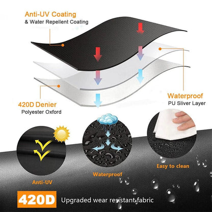 Heavy Duty BBQ Gas Grill Cover Waterproof UV Protection Outdoor Barbecue Cover For All Weather 4