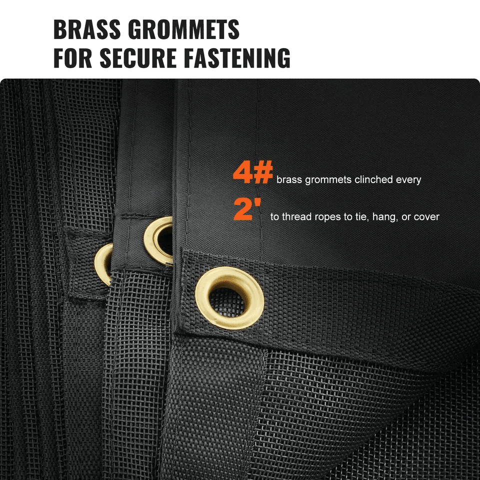 Dump Truck Mesh Tarp Heavy Duty PVC Double Pockets  Brass Grommets For Trailer  Dump Trailer Shade 5