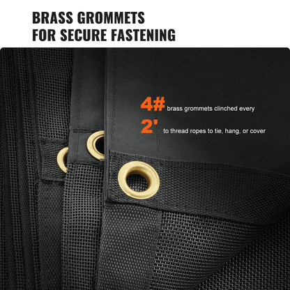 Dump Truck Mesh Tarp Heavy Duty PVC Double Pockets  Brass Grommets For Trailer  Dump Trailer Shade 5