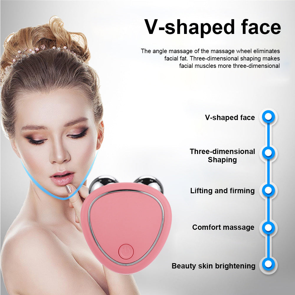 Microcurrent Roller Massager Portable EMS Beauty Device For Facial Lifting Swelling Reduction  Skin 3