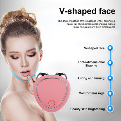 Microcurrent Roller Massager Portable EMS Beauty Device For Facial Lifting Swelling Reduction  Skin 3