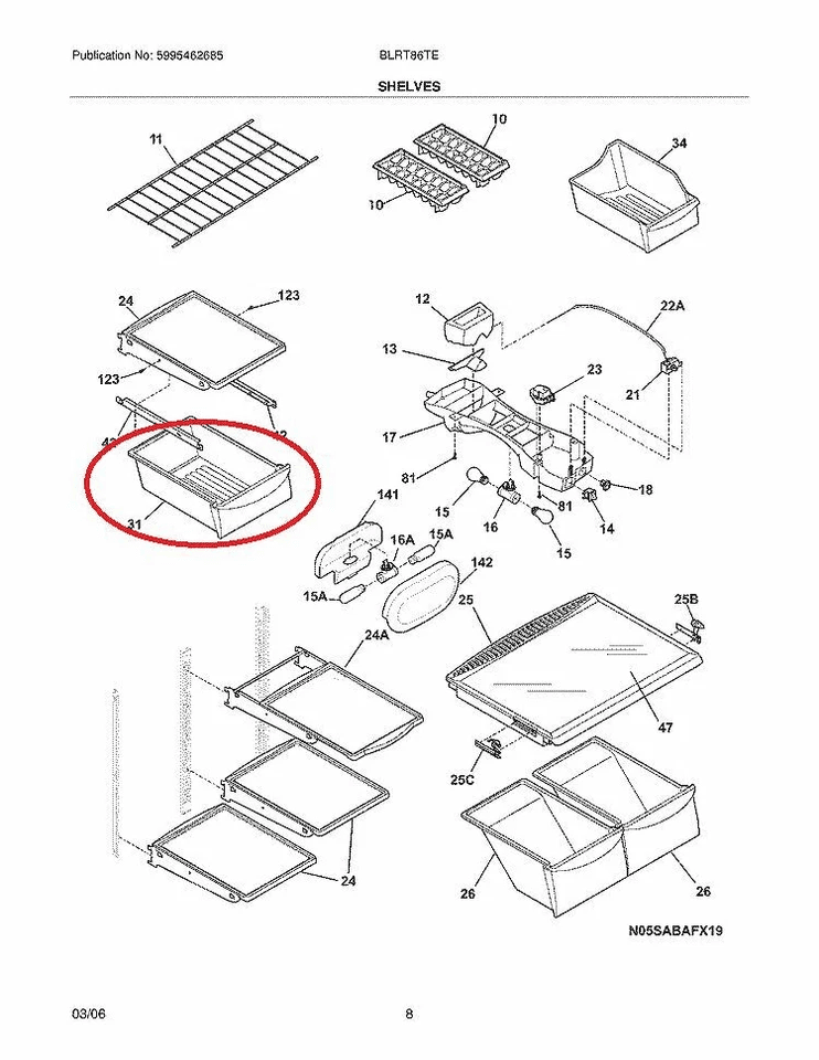 Deli Drawer Compatible With Frigidaire Refrigerator Replacement Crisper Drawer Bin For Frigidaire E 5