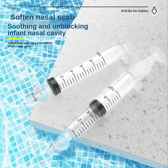 Silicone Baby Nasal Aspirator  Reusable Infant Nose Cleaner Syringe And Nasal Irrigator 1