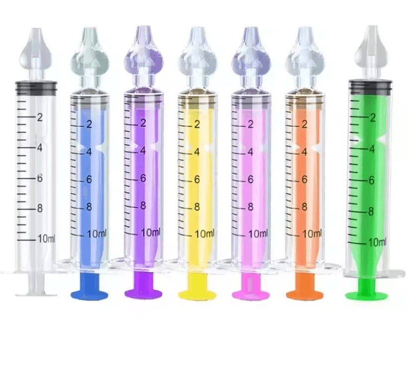 Silicone Baby Nasal Aspirator  Reusable Infant Nose Cleaner Syringe And Nasal Irrigator 8