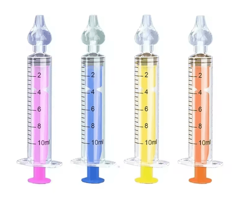 Silicone Baby Nasal Aspirator  Reusable Infant Nose Cleaner Syringe And Nasal Irrigator 9
