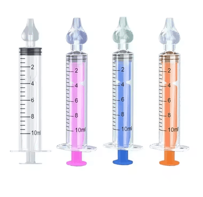 Silicone Baby Nasal Aspirator  Reusable Infant Nose Cleaner Syringe And Nasal Irrigator 10