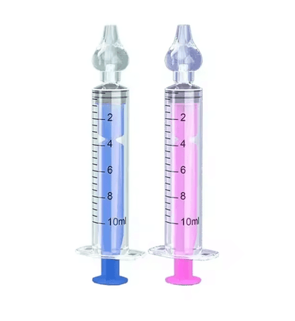 Silicone Baby Nasal Aspirator  Reusable Infant Nose Cleaner Syringe And Nasal Irrigator 12