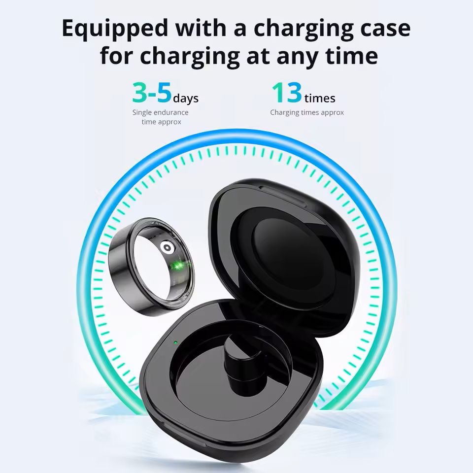 Smart Ring With Charging Case And 39 Day Battery Life Waterproof Health Monitor 3