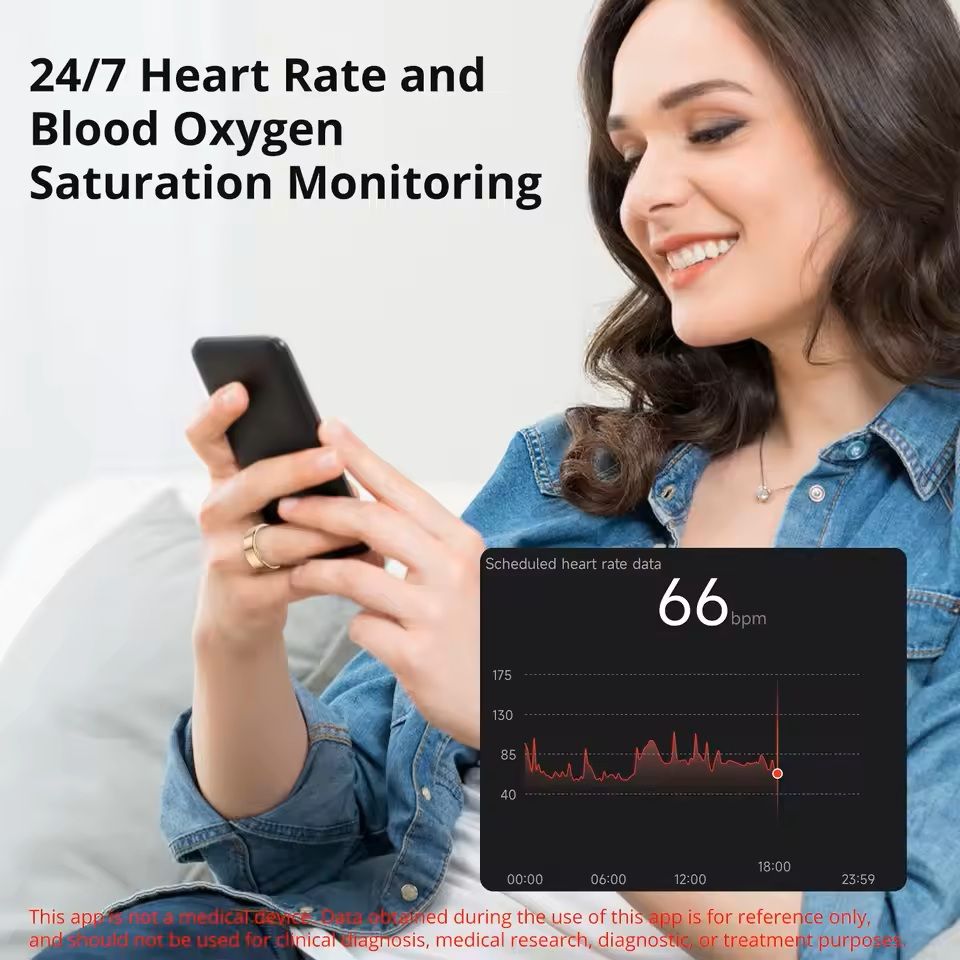 Smart Ring With Charging Case And 39 Day Battery Life Waterproof Health Monitor 4
