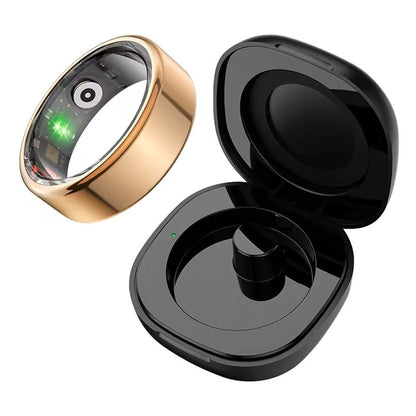 Smart Ring with Charging Case and 39 Day Battery Life Waterproof Health Monitor