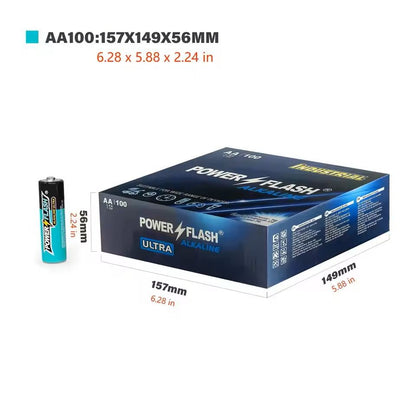 100 Pack AA Alkaline Batteries Long Lasting Power For Home And Work 4