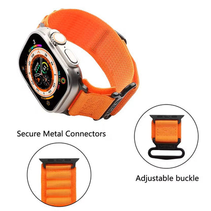 Tactical Nylon Band For Apple Watch Series 9 8 7 6 SE Ultra 49mm To 40mm 2