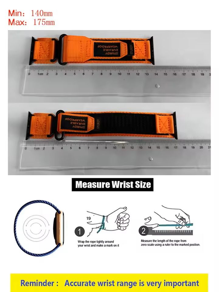 Tactical Nylon Band For Apple Watch Series 9 8 7 6 SE Ultra 49mm To 40mm 7