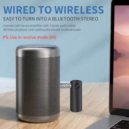 2in1 Bluetooth Audio Adapter With AUX For Car TV Speaker And PC 1