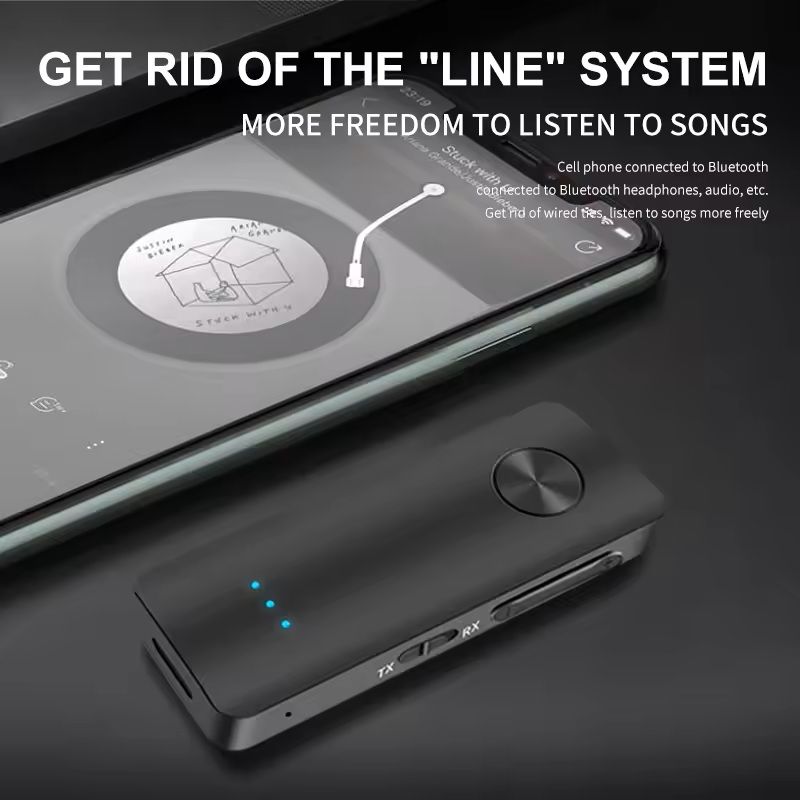 2in1 Bluetooth Audio Adapter With AUX For Car TV Speaker And PC 4