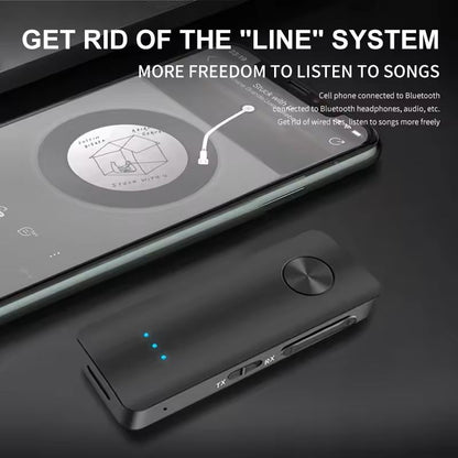 2in1 Bluetooth Audio Adapter With AUX For Car TV Speaker And PC 4