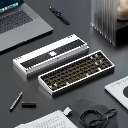 Aluminum Mechanical Keyboard Kit with RGB Wireless Bluetooth and Gasket Mount