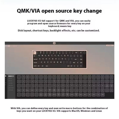 Aluminum Mechanical Keyboard Kit With RGB Wireless Bluetooth And Gasket Mount 7