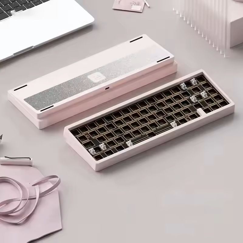 Aluminum Mechanical Keyboard Kit With RGB Wireless Bluetooth And Gasket Mount 11