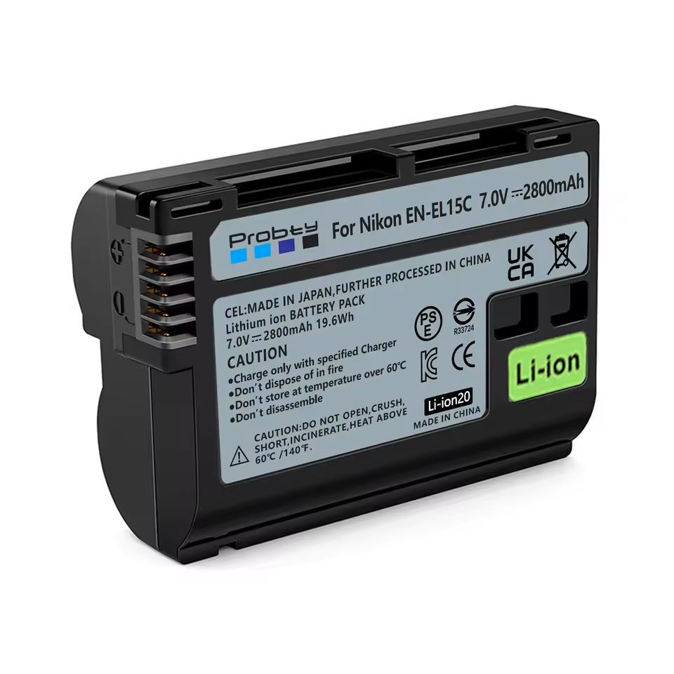 2800mAh Replacement ENEL15 Battery For Nikon Z And D Series Cameras 3