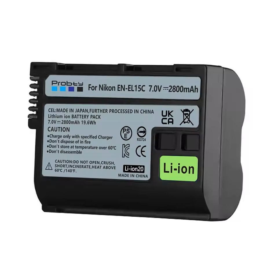 2800mAh Replacement ENEL15 Battery For Nikon Z And D Series Cameras 6