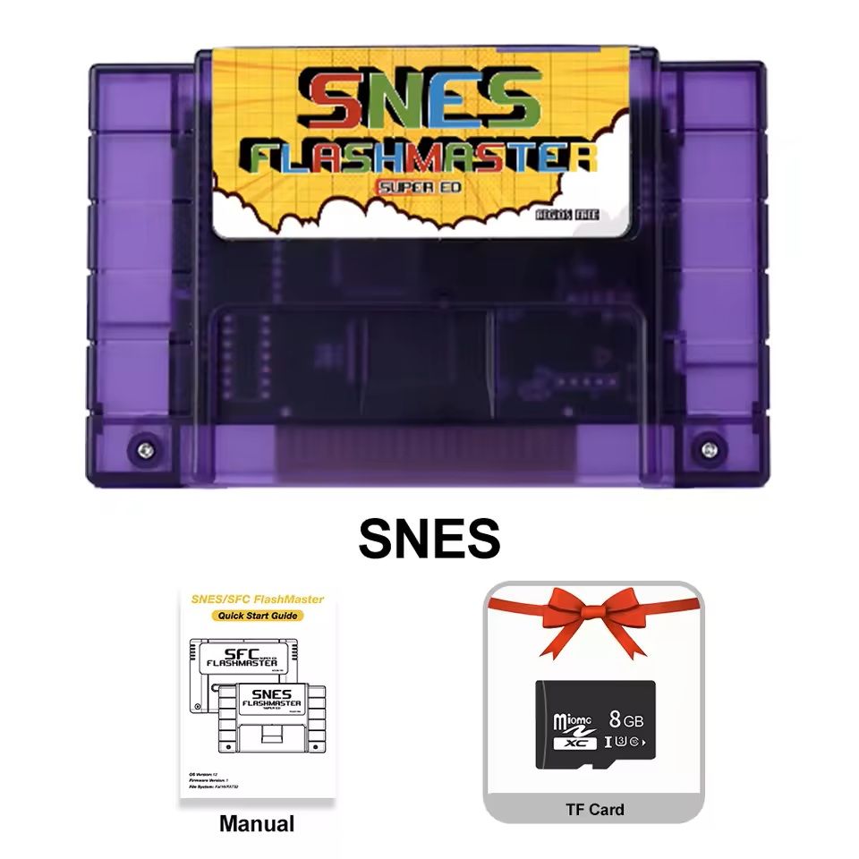 3000in1 SNES Game Cartridge With 8GB Flash Card For Classic Nintendo Consoles 1