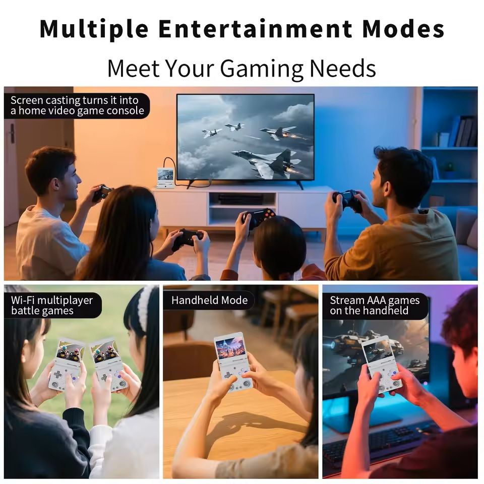Flip Handheld Retro Game Console With 34 Inch Screen 64G 5000 Games And HDMI Output 4