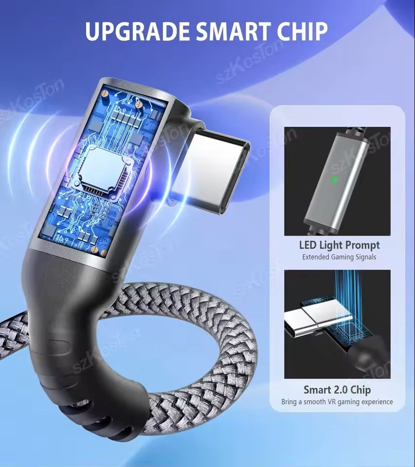 USB32 Gen1 VR Link Cable For Meta Quest 3 PICO 4 With Fast Charging And Data Transfer 1