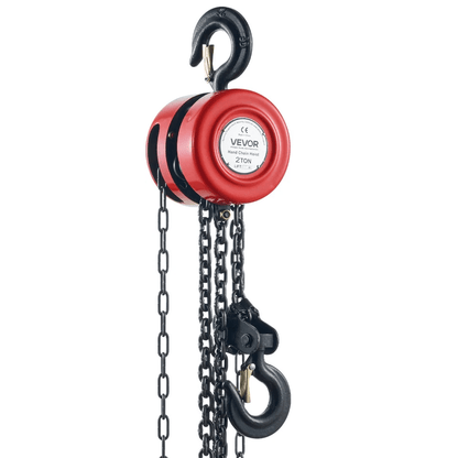 Red Steel Construction Chain Block, Lift Chain Hoist, Heavy Duty Manual Lifting Tool