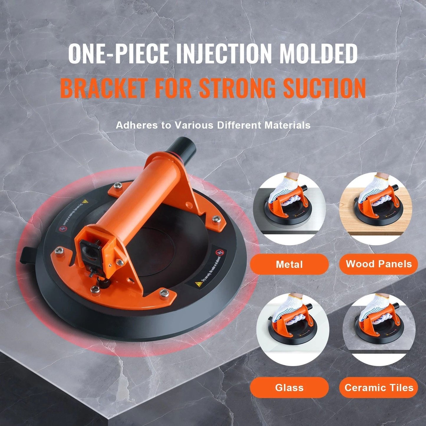 Industrial Grade Vacuum Suction Cup Glass Lifter 8 615 Lbs With ABS Handle PP Box HeavyDuty LeakPro 4