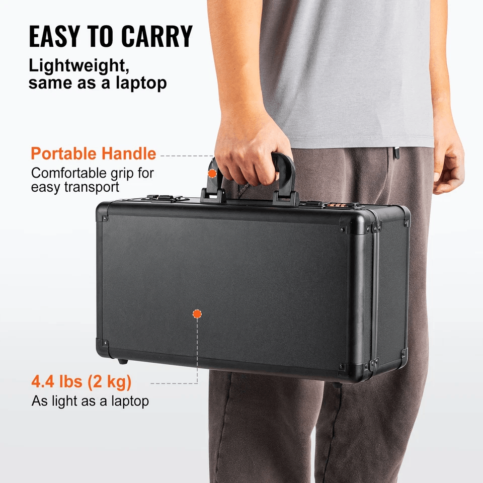 Graded Card Box High Capacity Sports Card Holder With Coded Lock Foam Dividers  Protective Aluminum 5