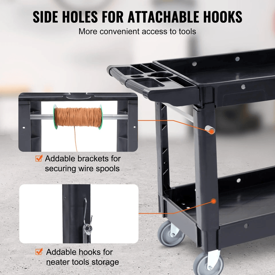 Utility Service Cart Rolling Cart With Swivel Wheels Heavy Duty Utility  Service Troll 4