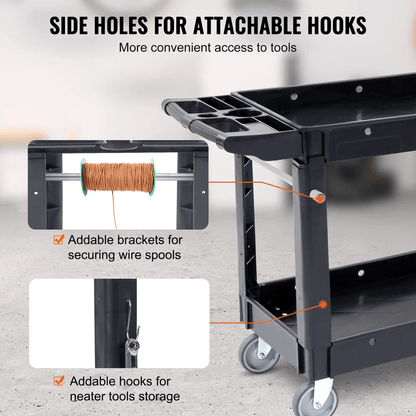 Utility Service Cart Rolling Cart With Swivel Wheels Heavy Duty Utility  Service Troll 4