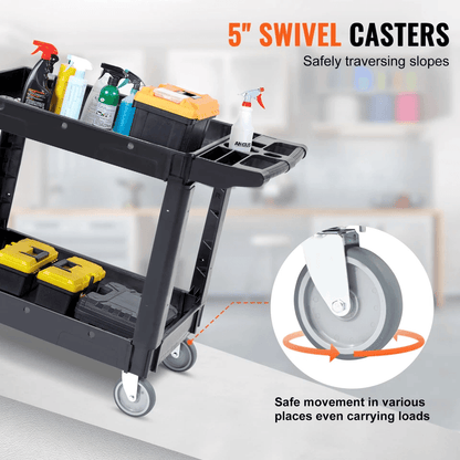 Utility Service Cart Rolling Cart With Swivel Wheels Heavy Duty Utility  Service Troll 2