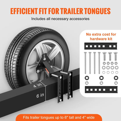 HeavyDuty Trailer Spare Tire Carrier Mount Holder Fits 4 5 6  8 Lug Stud Wheels 5