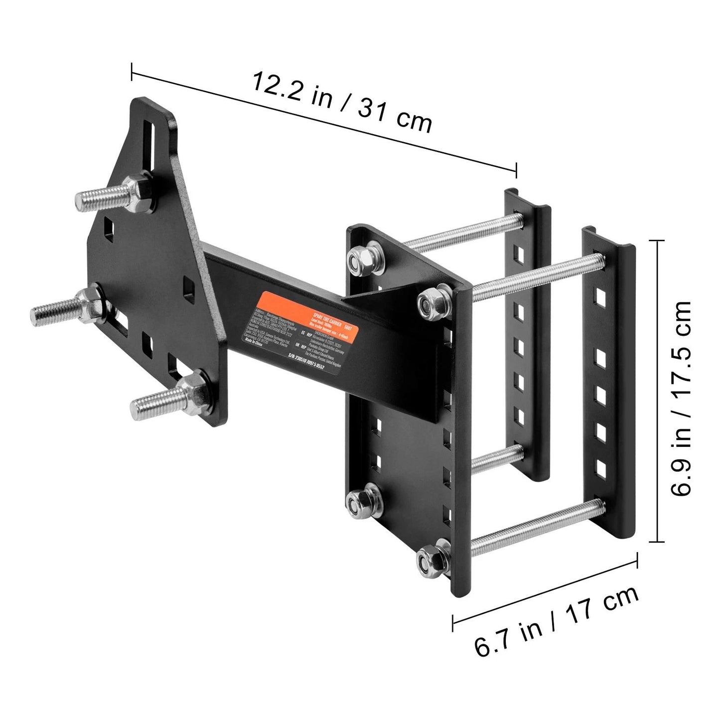 HeavyDuty Trailer Spare Tire Carrier Mount Holder Fits 4 5 6  8 Lug Stud Wheels 7