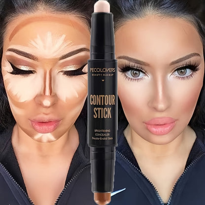 Double Headed Contouring Stick & Concealer Highlighter 3D Nose Bridge Shadow for V Face & High Nose Makeup