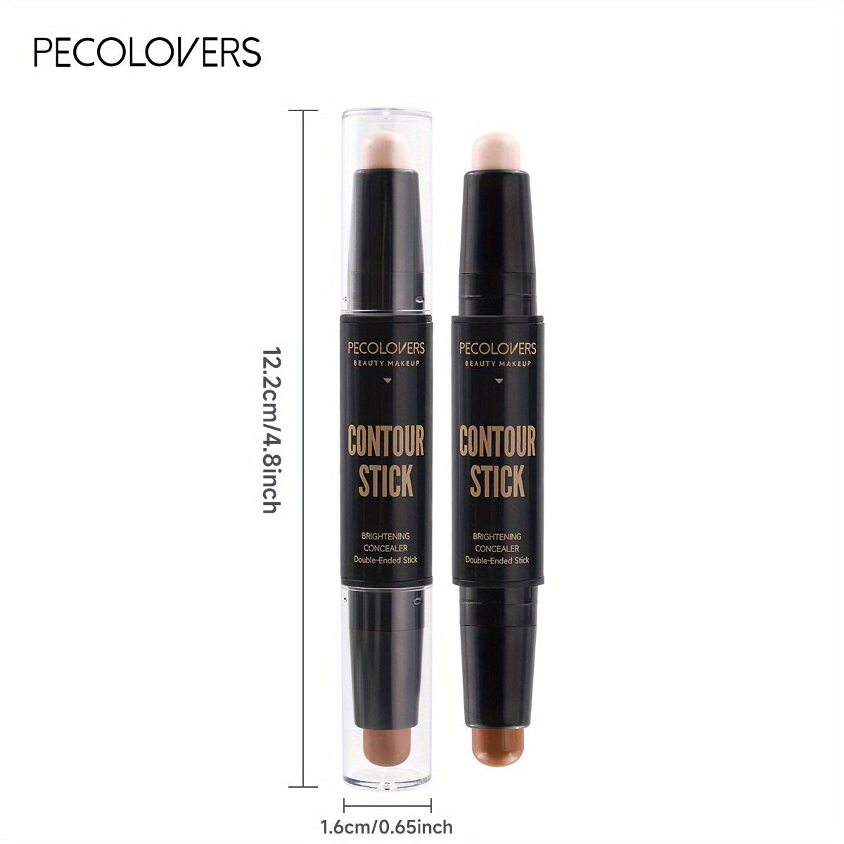 Double Headed Contouring Stick & Concealer Highlighter 3D Nose Bridge Shadow for V Face & High Nose Makeup
