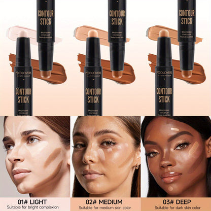 Double Headed Contouring Stick & Concealer Highlighter 3D Nose Bridge Shadow for V Face & High Nose Makeup