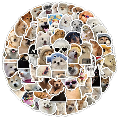 Funny Dog Stickers Pack Cute Cartoon Puppy Decals for Laptop, Phone & More