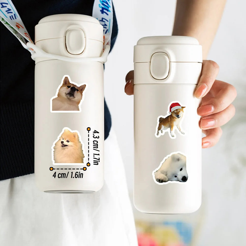 Funny Dog Stickers Pack Cute Cartoon Puppy Decals for Laptop, Phone & More