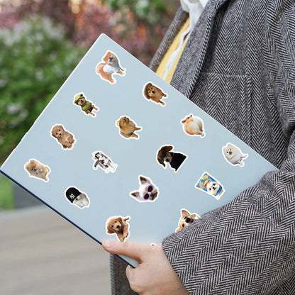 Funny Dog Stickers Pack Cute Cartoon Puppy Decals for Laptop, Phone & More